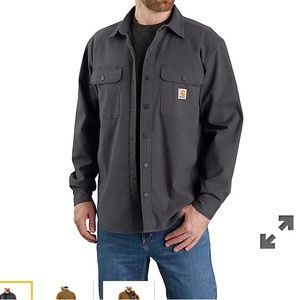 Carhartt RUGGED FLEX® RELAXED FIT CANVAS FLEECE-LINED SHIRT JAC